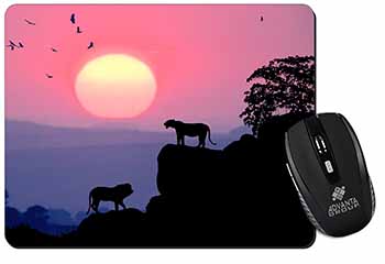 African Lions Sunrise Computer Mouse Mat