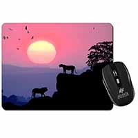 African Lions Sunrise Computer Mouse Mat