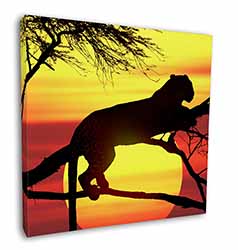 Leopard Square Canvas 12"x12" Wall Art Picture Print