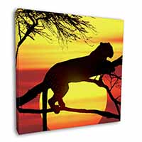 Leopard Square Canvas 12"x12" Wall Art Picture Print