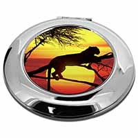 Leopard Make-Up Round Compact Mirror