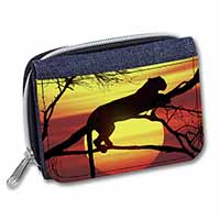 Leopard Unisex Denim Purse Wallet