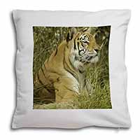 Bengal Tiger Soft White Velvet Feel Scatter Cushion