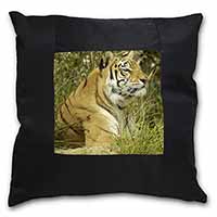 Bengal Tiger Black Satin Feel Scatter Cushion - Advanta Group®