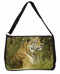 Bengal Tiger Large Black Laptop Shoulder Bag School/College