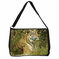 Bengal Tiger Large Black Laptop Shoulder Bag School/College