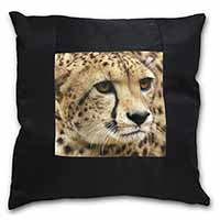 Cheetah Black Satin Feel Scatter Cushion