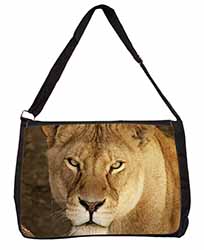 Lioness Large Black Laptop Shoulder Bag School/College