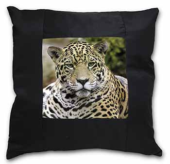 Leopard Black Satin Feel Scatter Cushion