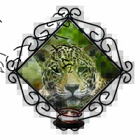 Leopard Wrought Iron Wall Art Candle Holder