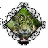 Leopard Wrought Iron Wall Art Candle Holder