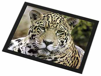 Leopard Black Rim High Quality Glass Placemat