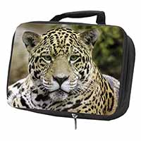 Leopard Black Insulated School Lunch Box/Picnic Bag