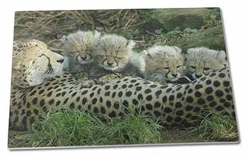 Large Glass Cutting Chopping Board Cheetah and Newborn Babies