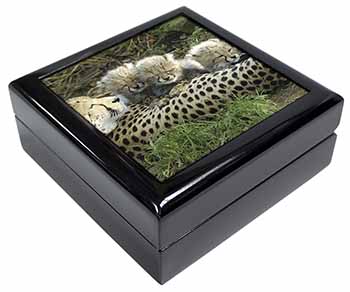 Cheetah and Newborn Babies Keepsake/Jewellery Box