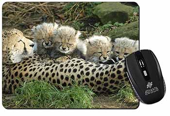 Cheetah and Newborn Babies Computer Mouse Mat