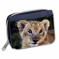 Cute Lion Cub Unisex Denim Purse Wallet