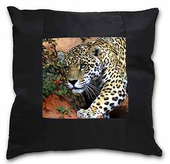 Jaguar Black Satin Feel Scatter Cushion