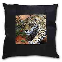 Jaguar Black Satin Feel Scatter Cushion