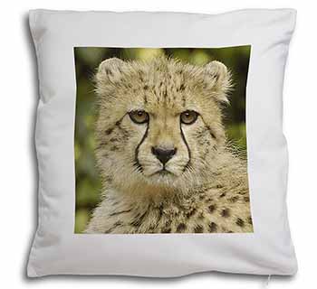 Cheetah Soft White Velvet Feel Scatter Cushion