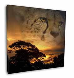 Cheetah Watch Square Canvas 12"x12" Wall Art Picture Print