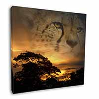 Cheetah Watch Square Canvas 12"x12" Wall Art Picture Print