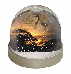 Cheetah Watch Snow Globe Photo Waterball