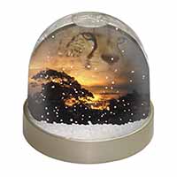 Cheetah Watch Snow Globe Photo Waterball