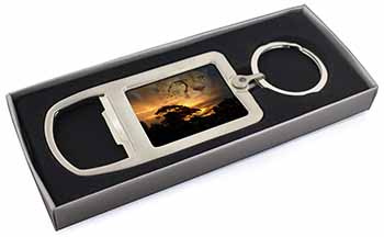 Cheetah Watch Chrome Metal Bottle Opener Keyring in Box