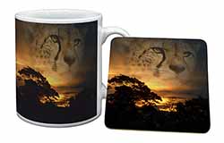 Cheetah Watch Mug and Coaster Set