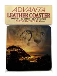Cheetah Watch Single Leather Photo Coaster