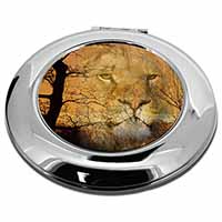 Lion Spirit Watch Make-Up Round Compact Mirror