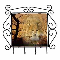 Lion Spirit Watch Wrought Iron Key Holder Hooks