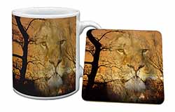 Lion Spirit Watch Mug and Coaster Set