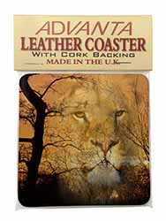Lion Spirit Watch Single Leather Photo Coaster
