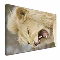 Roaring White Lion Canvas X-Large 30"x20" Wall Art Print