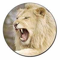 Roaring White Lion Fridge Magnet Printed Full Colour