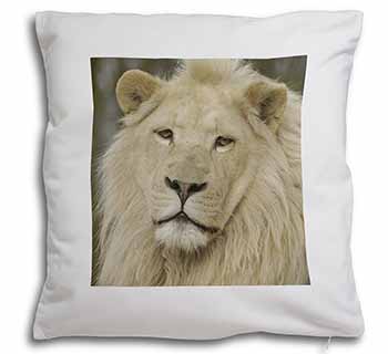Gorgeous White Lion Soft White Velvet Feel Scatter Cushion