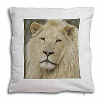 Gorgeous White Lion Soft White Velvet Feel Scatter Cushion