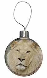 Gorgeous White Lion Christmas Bauble