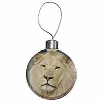 Gorgeous White Lion Christmas Bauble