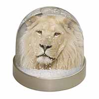 Gorgeous White Lion Snow Globe Photo Waterball