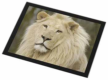 Gorgeous White Lion Black Rim High Quality Glass Placemat