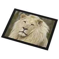 Gorgeous White Lion Black Rim High Quality Glass Placemat