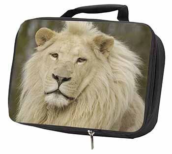 Gorgeous White Lion Black Insulated School Lunch Box/Picnic Bag