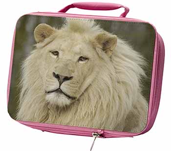 Gorgeous White Lion Insulated Pink School Lunch Box/Picnic Bag