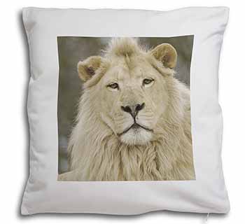 White Lion Soft White Velvet Feel Scatter Cushion