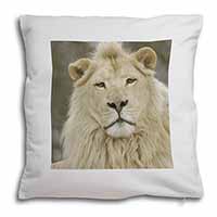 White Lion Soft White Velvet Feel Scatter Cushion