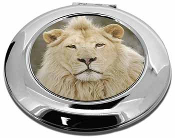 White Lion Make-Up Round Compact Mirror