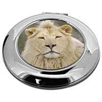 White Lion Make-Up Round Compact Mirror